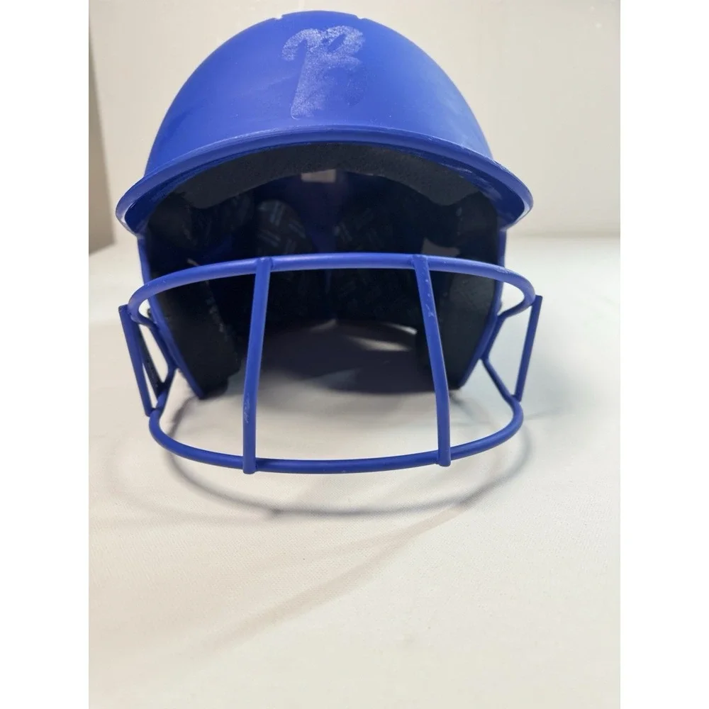 Champro Softball Batting Helmet with Face Guard – Blue – Size Large (7